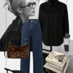 modowa-stylizacja-dzinsy-czarna-koszula-welna-loro-piana-torebka-w-panterke-czarne-szpilki