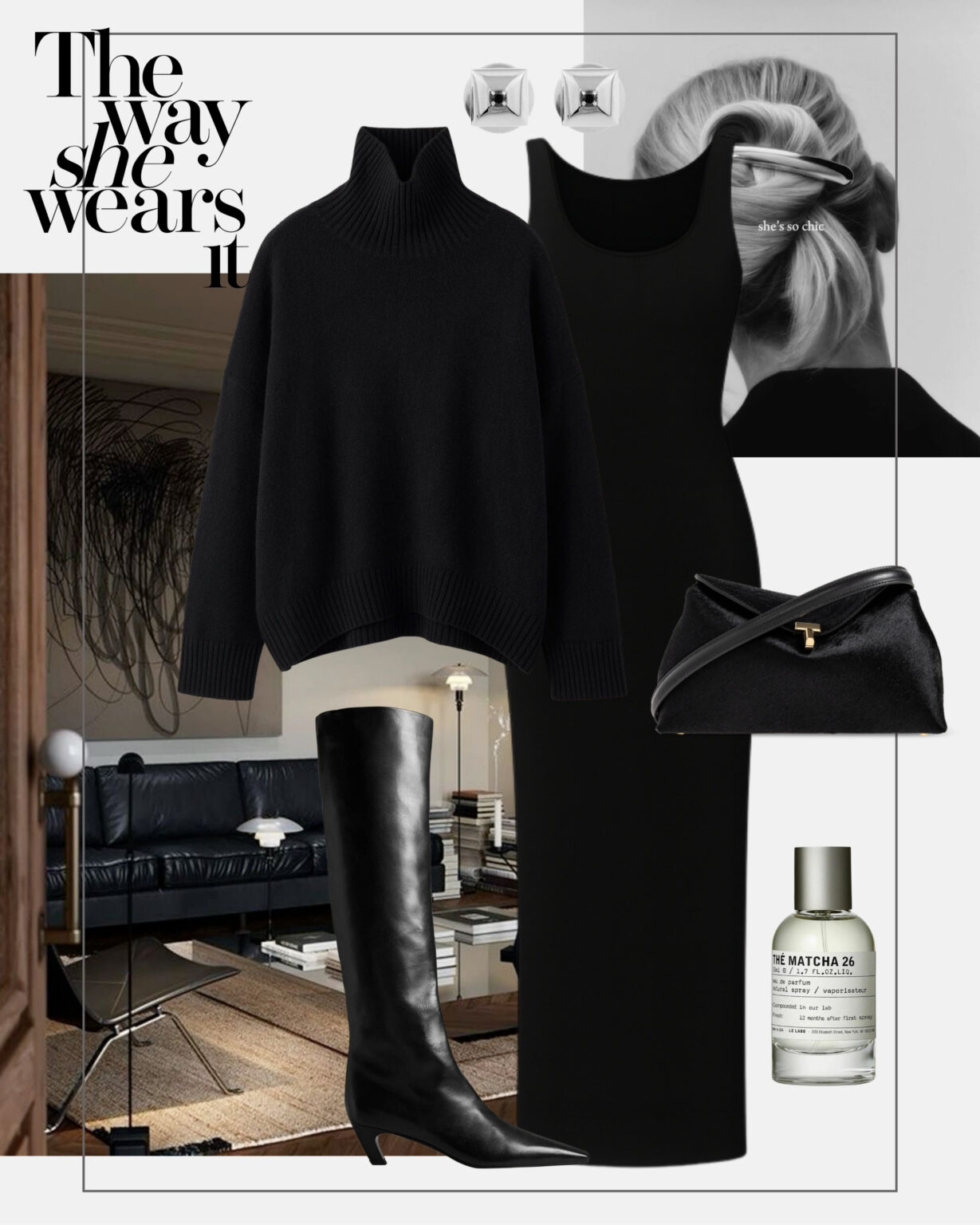 stylizacja-na-co-dzien-czarna-dluga-sukienka-kozaki-czarny-golf-minimalizm