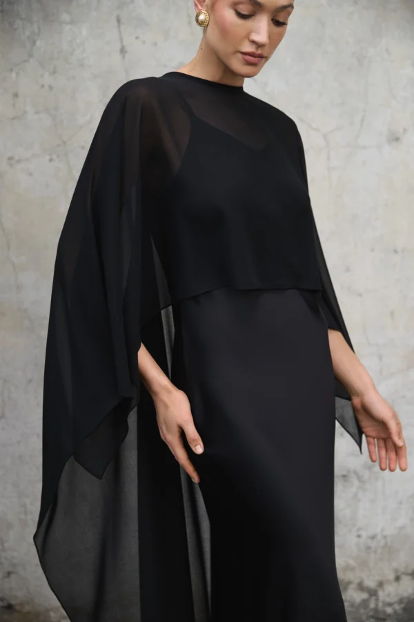 Elegancka peleryna Ori czarna