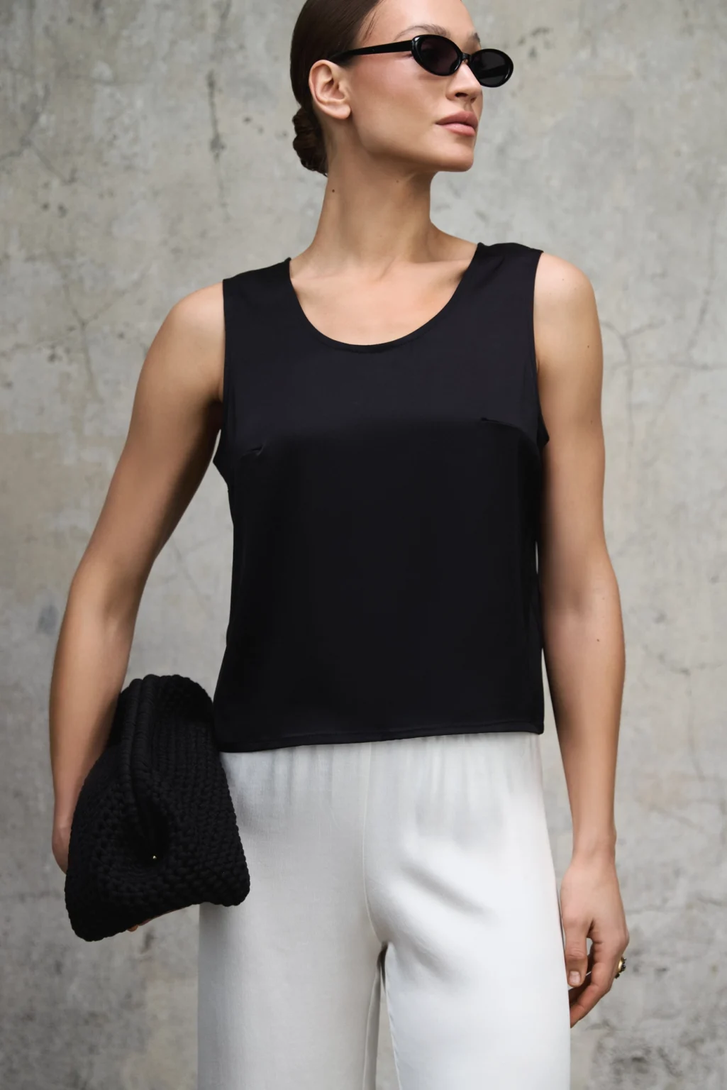 top-soho-czarny-satynowy-torebka