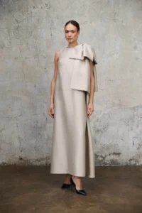 Sukienka z kokardą Amanda złota