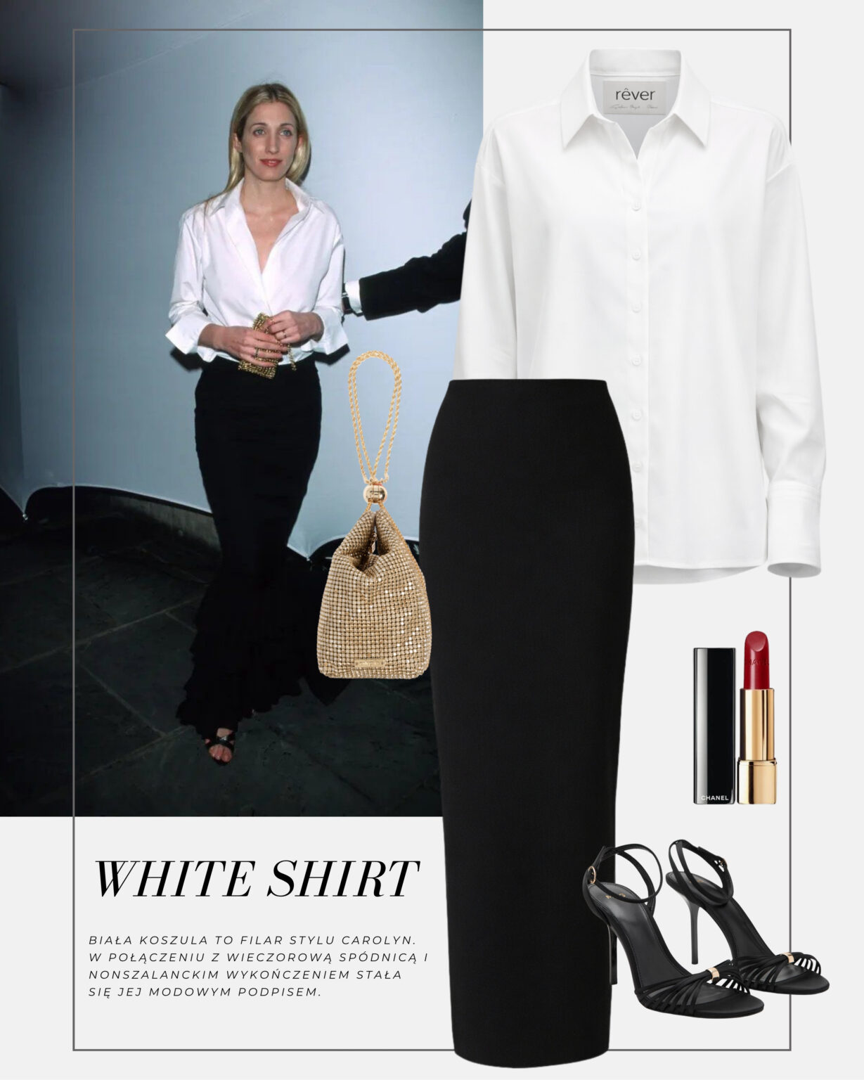 moda-lat-90.-biala-koszula-styl-Carolyn-Bessette-Kennedy